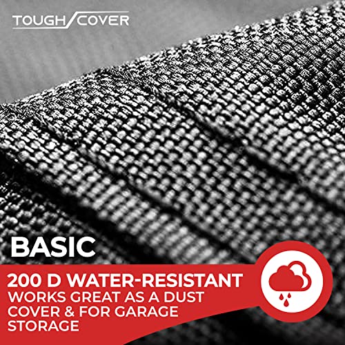 Tough Cover Basic Edition ATV Cover, Heavy Duty 210D Marine Grade Fabric, Quad Cover for Kawasaki, Honda, Polaris, Yamaha, and More. Protection Against Water, Wind, UV. 4 Wheeler Accessories (Black)