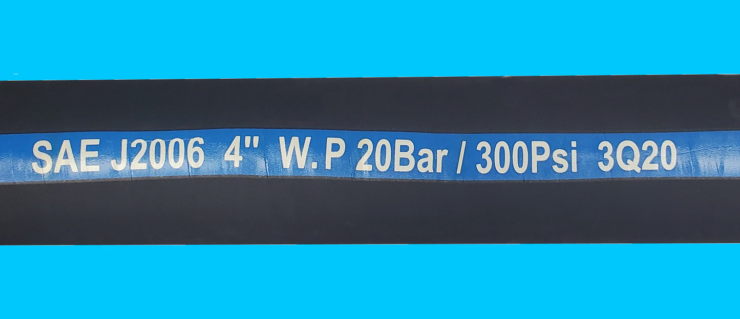 4" Inch ID x 12" 1ft Foot Marine Wet Exhaust Hose Wire Reinforced SAE J2006 300 PSI