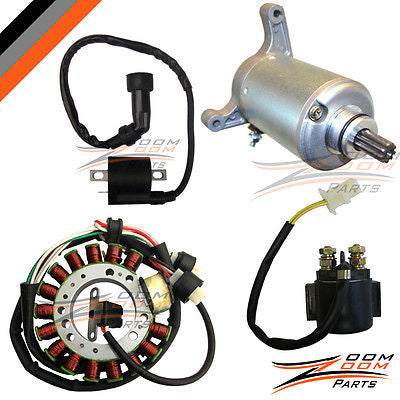 1990 - 1994 Yamaha Moto 4 350 Starter Ignition Coil Solenoid Relay Stator YFM