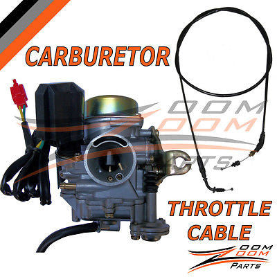 Motolovee Motorcycle Throttle Cable Scooter Accelerator Cables For Gy6