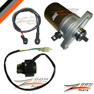 Starter Motor & Relay Solenoid Combo – Fits 49cc 50cc Qlink And Xtreme Seaseng Quads