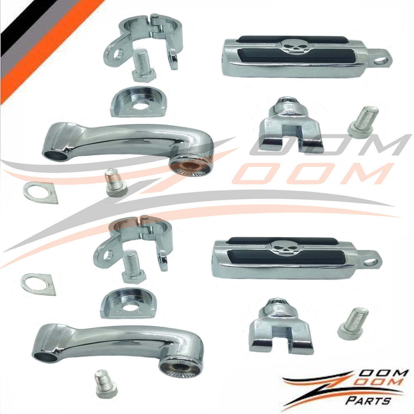 1 1/4" Frame Highway Foot Pegs Rest For Harley Honda Suzuki Touring Electra Rode King Street Guide Shadow Goldwing