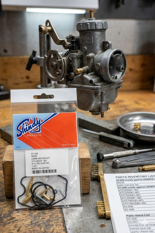 SHINDY CARBURETOR REBUILD KIT 03-006 1981 1982 HONDA ATC 185S ATC185S 3 WHEELER