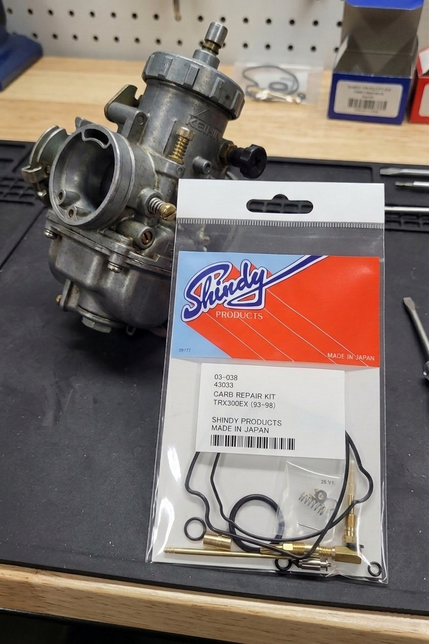SHINDY CARBURETOR REBUILD KIT 03-038 1993 - 2005 HONDA TRX 300EX TRX300 FOURTRAX SPORTRAX ATV QUAD