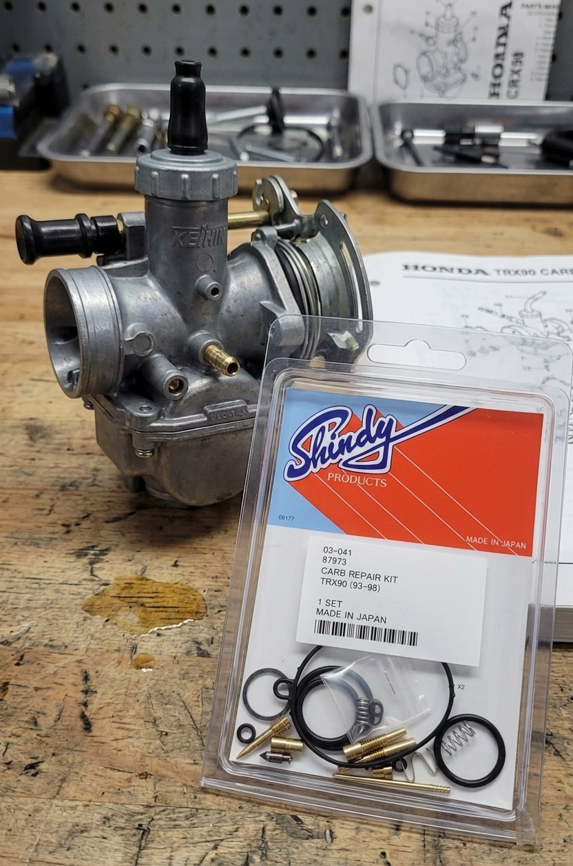 SHINDY CARBURETOR REBUILD KIT 03-041 1993 - 1998 HONDA TRX 90 TRX90 SPORTRAX KIDS ATV QUAD