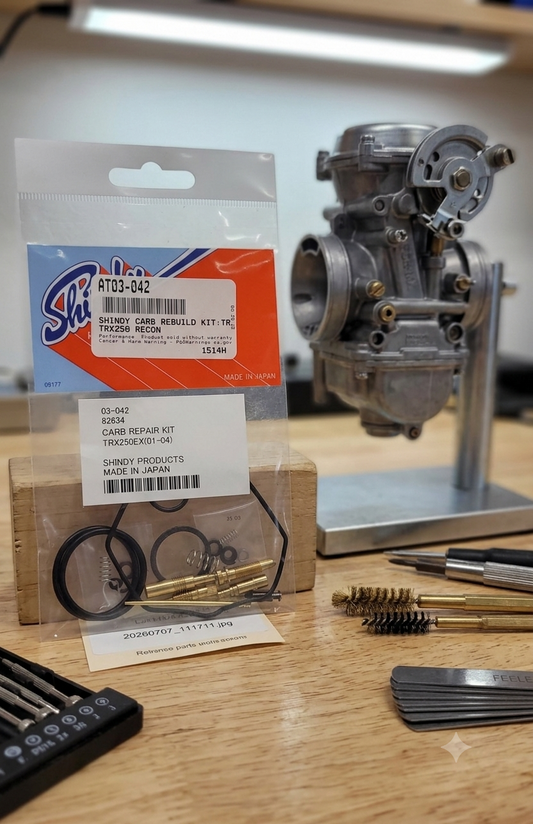 SHINDY CARBURETOR REBUILD KIT 03-042 1997 - 2005 HONDA TRX 250 TRX250 TE TM RECON ATV QUAD