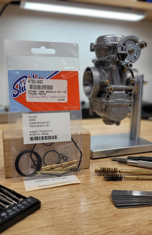 SHINDY CARBURETOR REBUILD KIT 03-042 2001 - 2005 HONDA TRX 250EX TRX250EX SPORTRAX ATV QUAD