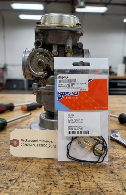 SHINDY CARBURETOR REBUILD KIT 03-054 2005 2006 2007 2008 HONDA TRX 400EX TRX400EX SPORTRAX ATV QUAD