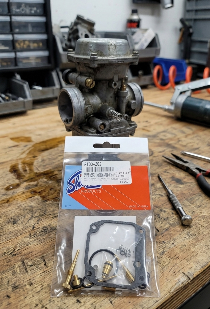 SHINDY CARBURETOR REBUILD KIT 03-202 1985 1986 1987 1988 SUZUKI LT 230 LT230 QUADSPORT 2 STROKE ATV QUAD