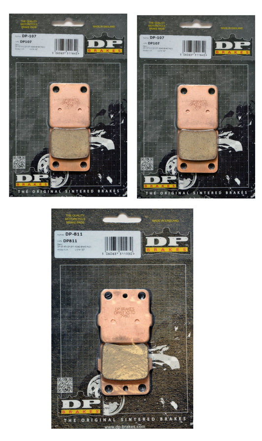 DP Pads Front & Rear set For 1989-2004 Yamaha Warrior 350 SDP107 (2) SDP811 COMBO