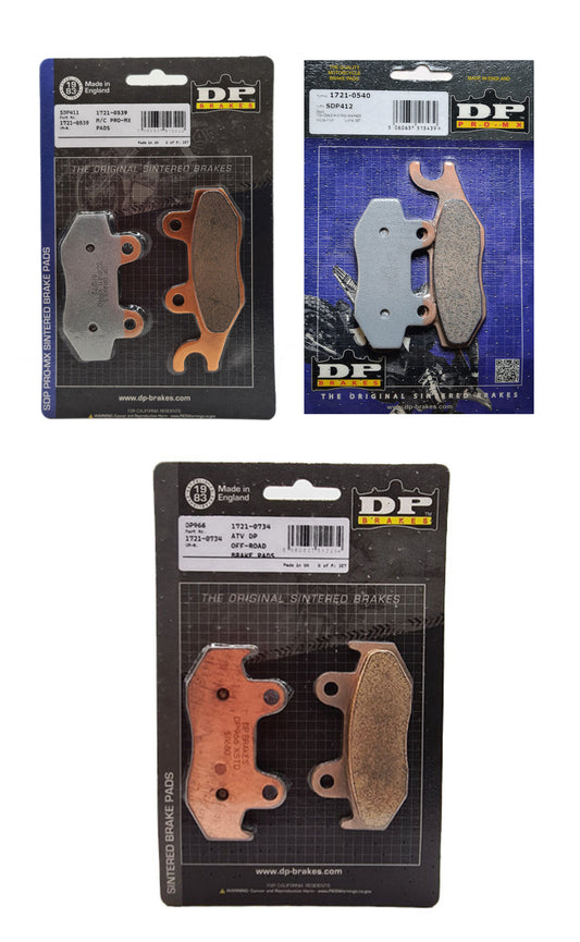 DP Pads Front & Rear set For 2009-2025 Yamaha YFZ450R SDP411 SDP412 DP966 COMBO