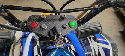 1987-2004 Yamaha Warrior 350 yfm 350 Forged Carbon Fiber Dash Plate Neutral Reverse Key Switch - MADE IN U.S.A
