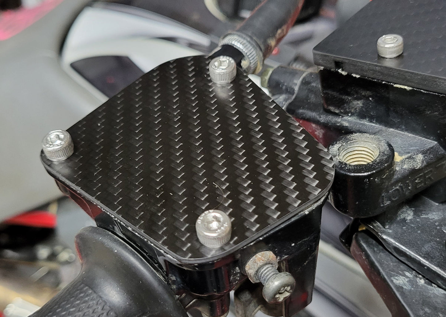 1987-2004 YAMAHA WARRIOR 350 YFM FORGED CARBON FIBER THROTTLE COVER - MADE IN U.S.A