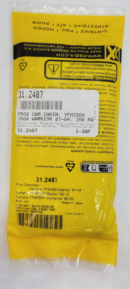 1987-2004 Yamaha Warrior 350 / 2004-2013 Raptor 350 stock bore 83mm Wiseco 10.25:1 Piston Kit Cometic Gasket set ProX cam chain