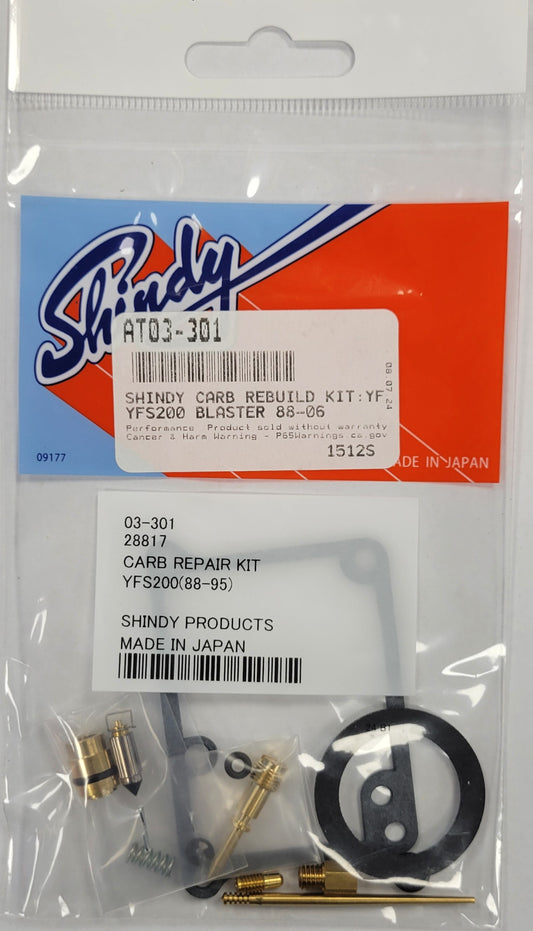 Shindy Carburetor Rebuild Kit 03-301 1988-2006 Yamaha Blaster yfs 200