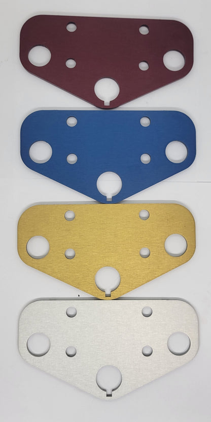 1987-2004 Yamaha Warrior 350 yfm 350 Anodized 6061 Aluminum Dash Plate Neutral Reverse Key Switch - MADE IN U.S.A