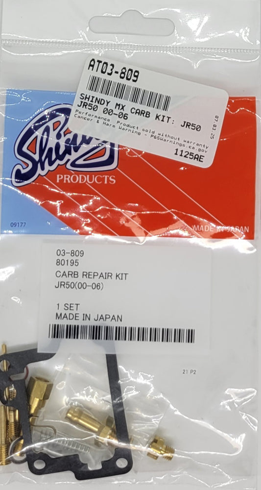 SHINDY CARBURETOR REBUILD KIT 03-809 2000-2006 SUZUKI JR50