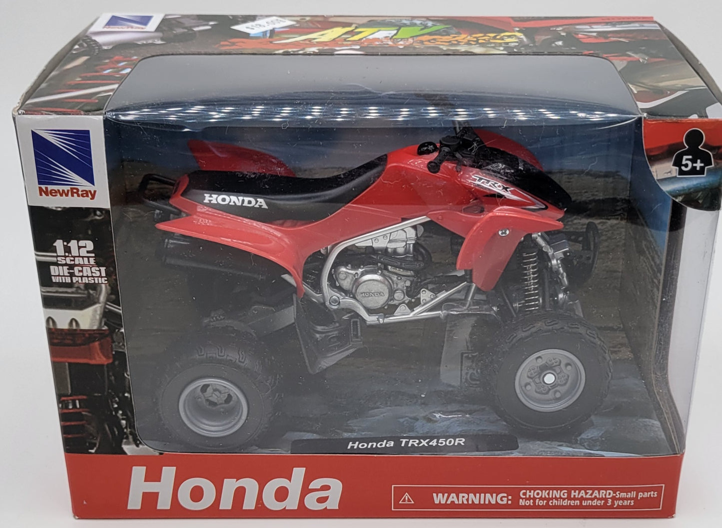 1:12 SCALE DIE-CAST 2009 HONDA TRX450R ATV