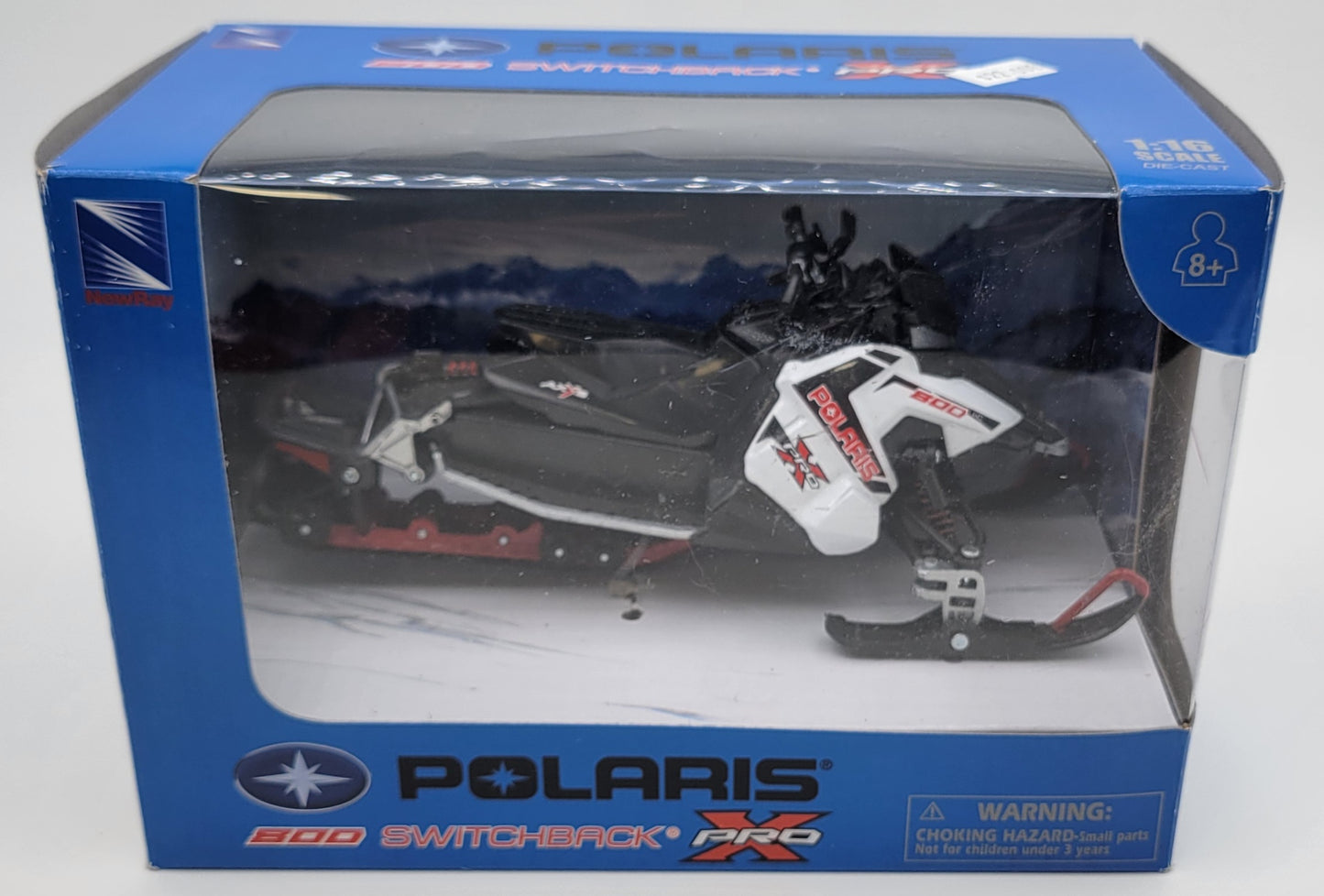1:12 SCALE DIE-CAST POLARIS SWITCHBACK PROX SNOWMOBILE