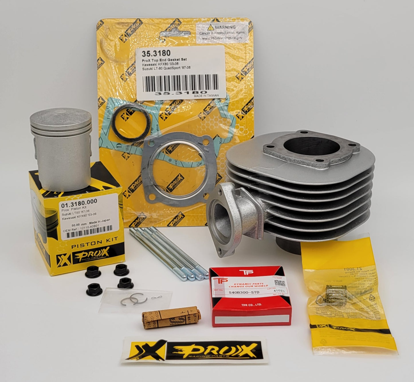 50mm PRO-X PISTON CYLINDER KIT FOR 1987-2006 SUZUKI LT80 / 2003-2006 KAWASAKI KFX80