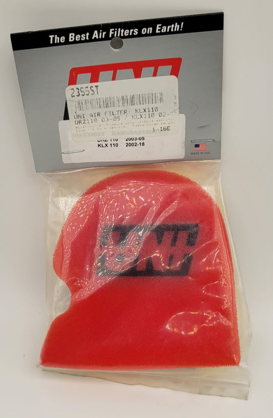 Uni Filter NU-2395ST 2 Stage Air Filter 2003-2005 SUZUKI DR-Z110 / 2010-2020 KAWASAKI KLX 110