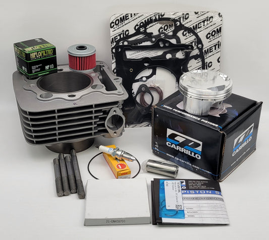 87mm CP 11:1 BIG BORE 416cc CYLINDER KIT, COMETIC GASKET & GT THUNDER STUDS FOR 1999-2014 HONDA TRX400EX / TRX400X