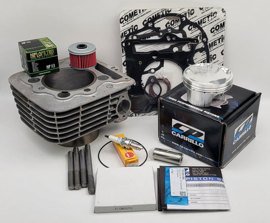 87mm CP 11:1 BIG BORE 416cc OEM CYLINDER KIT, COMETIC GASKET & GT THUNDER STUDS FOR 1999-2014 HONDA TRX400EX / TRX400X