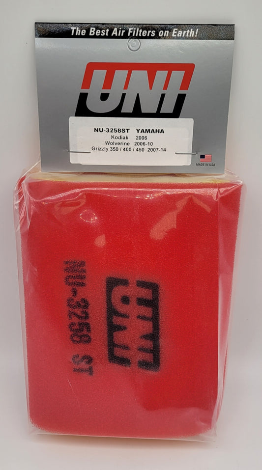 Uni Filter NU-3258ST 2 Stage Air Filter - YAMAHA WOLVERINE / KODIAK 400 / KODIAK 450 / GRIZZLY 350 / GRIZZLY 400 / GRIZZLY 450