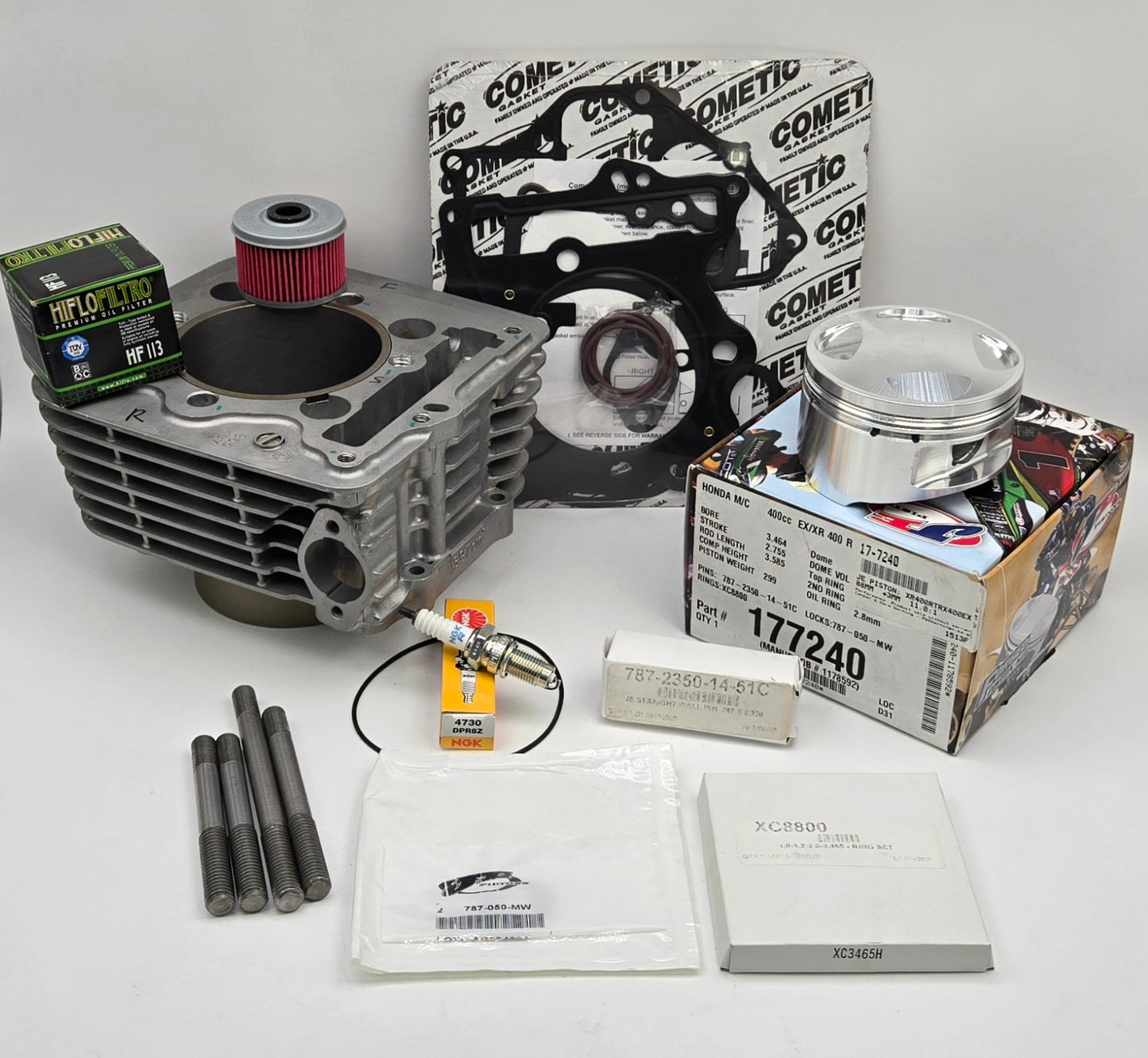 88mm JE 11:1 BIG BORE 426cc OEM CYLINDER KIT, COMETIC GASKET & GT THUNDER STUDS FOR 1999-2014 HONDA TRX400EX / TRX400X (A)