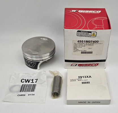 74mm STOCK BORE WISECO 9.5:1 OEM STEEL SLEEVED CYLINDER KIT & COMETIC GASKET FOR 2008-2013 YAMAHA RAPTOR 250 (A)