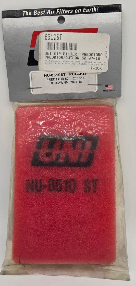 Uni Filter NU-8510ST 2 Stage Air Filter - 2008-2019 POLARIS OUTLAW 50 / 2007 PREDATOR 50