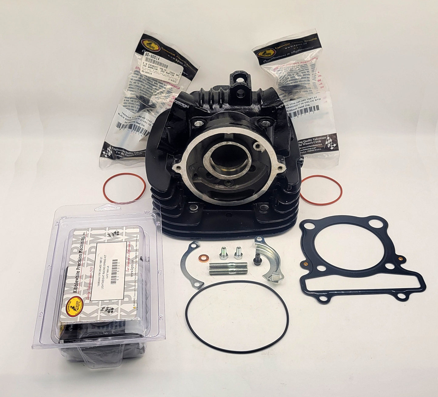 1993 - 1999 YAMAHA KODIAK 400 YFM400 PORT & POLISHED BARE CYLINDER HEAD with  KIBBLEWHITE VALVES & SPRING KIT