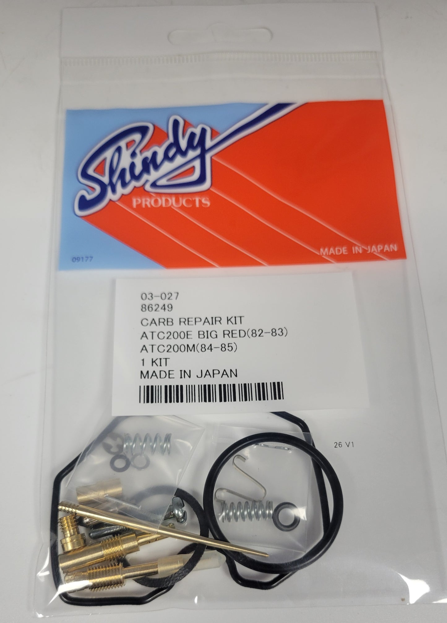 SHINDY CARBURETOR REBUILD KIT 03-027 1982 1983 HONDA ATC 200E ATC200E BIG RED 3 WHEELER