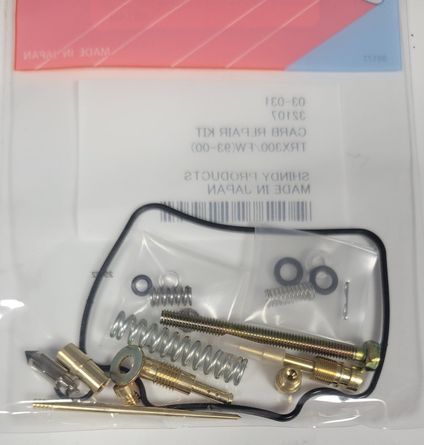 SHINDY CARBURETOR REBUILD KIT 03-031 1993 - 2000 HONDA TRX 300FW TRX300 FOURTRAX 2x4 4x4 UTILITY ATV QUAD