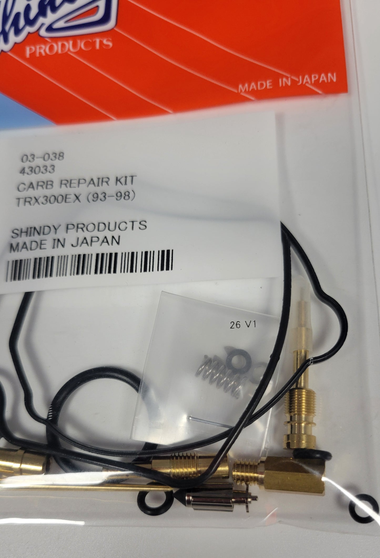 SHINDY CARBURETOR REBUILD KIT 03-038 1993 - 2005 HONDA TRX 300EX TRX300 FOURTRAX SPORTRAX ATV QUAD