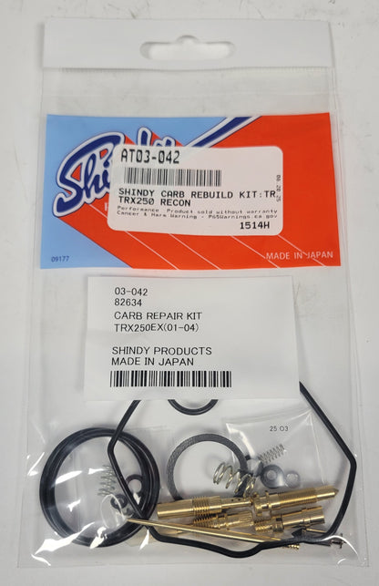 SHINDY CARBURETOR REBUILD KIT 03-042 2001 - 2005 HONDA TRX 250EX TRX250EX SPORTRAX ATV QUAD