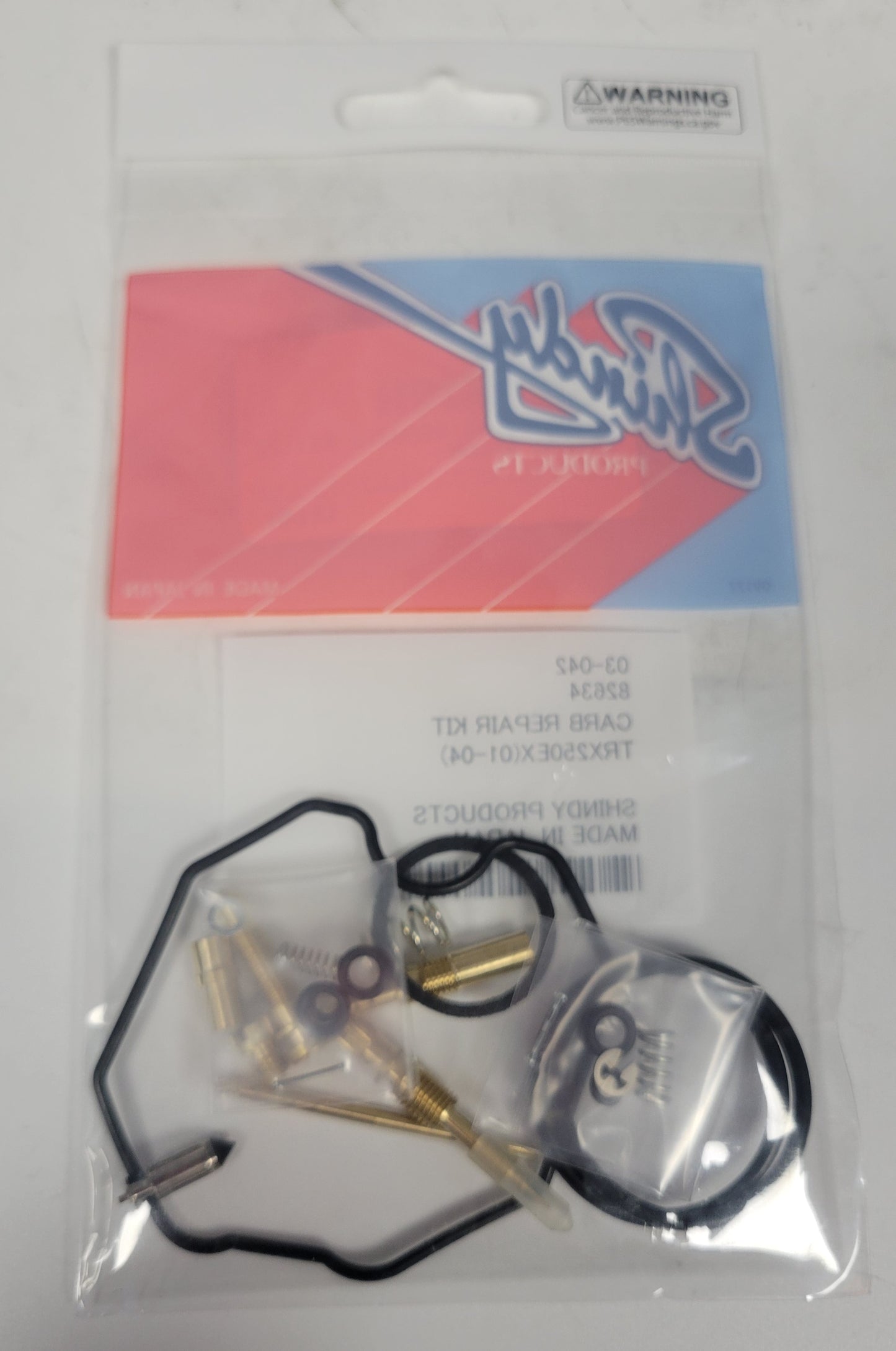 SHINDY CARBURETOR REBUILD KIT 03-042 2001 - 2005 HONDA TRX 250EX TRX250EX SPORTRAX ATV QUAD