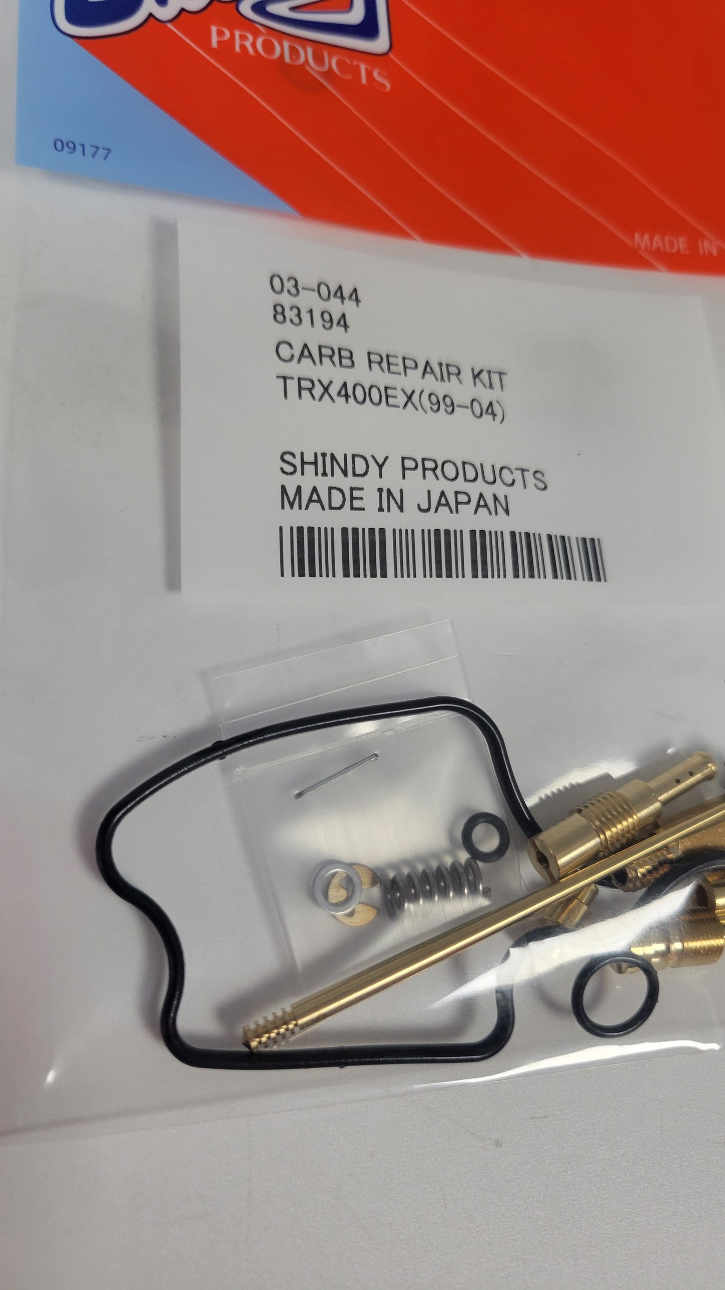 SHINDY CARBURETOR REBUILD KIT 03-044 1999 2000 HONDA TRX 400EX TRX400EX FOURTRAX ATV QUAD