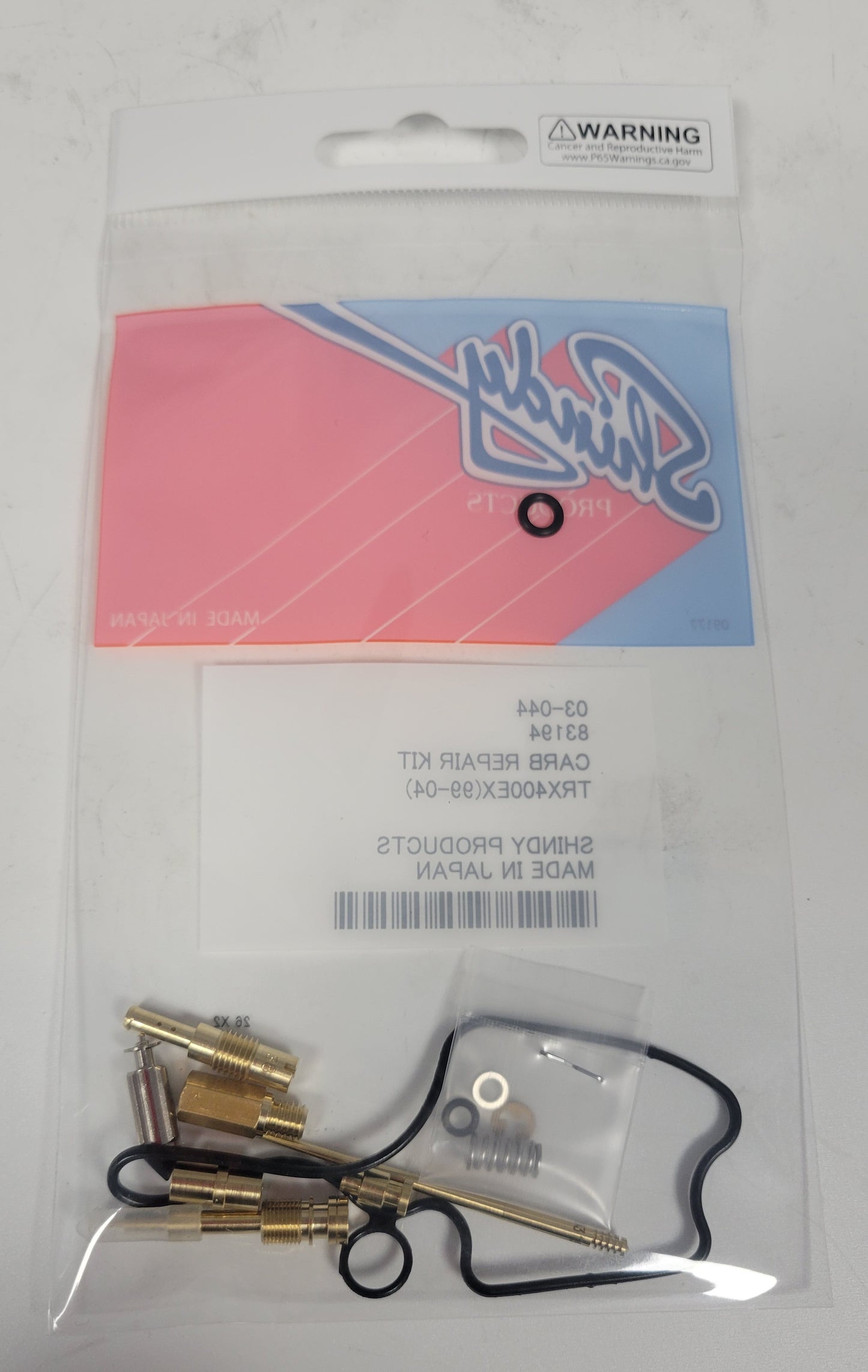 SHINDY CARBURETOR REBUILD KIT 03-044 1999 2000 HONDA TRX 400EX TRX400EX FOURTRAX ATV QUAD