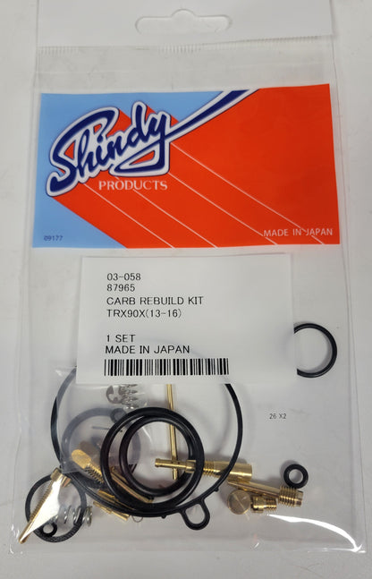 SHINDY CARBURETOR REBUILD KIT 03-058 2013 2014 2015 2016 HONDA TRX 90X TRX90X KIDS ATV QUAD