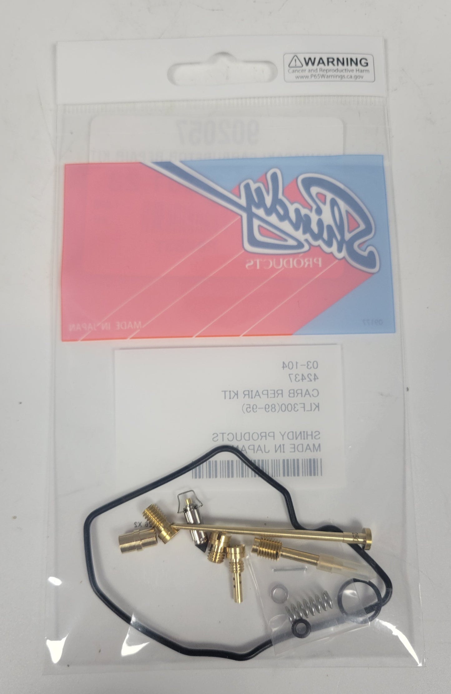 SHINDY CARBURETOR REBUILD KIT 03-104 1987 - 2004 KAWASAKI KLF300 KLF 300 BAYOU 2x4 2WD UTILITY ATV QUAD