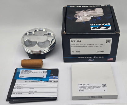 REFURBISHED 2S200 Y-1 95mm OEM STOCK BORE CP 13.5:1 DUCTILE STEEL SLEEVED CYLINDER KIT & COMETIC GASKET FOR 2009-2025 YAMAHA YFZ450R (A)
