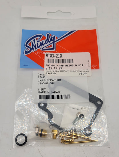 SHINDY CARBURETOR REBUILD KIT 03-210 1987 - 2006 SUZUKI LT 80 LT80 QUADSPORT KIDS 2 STROKE ATV QUAD