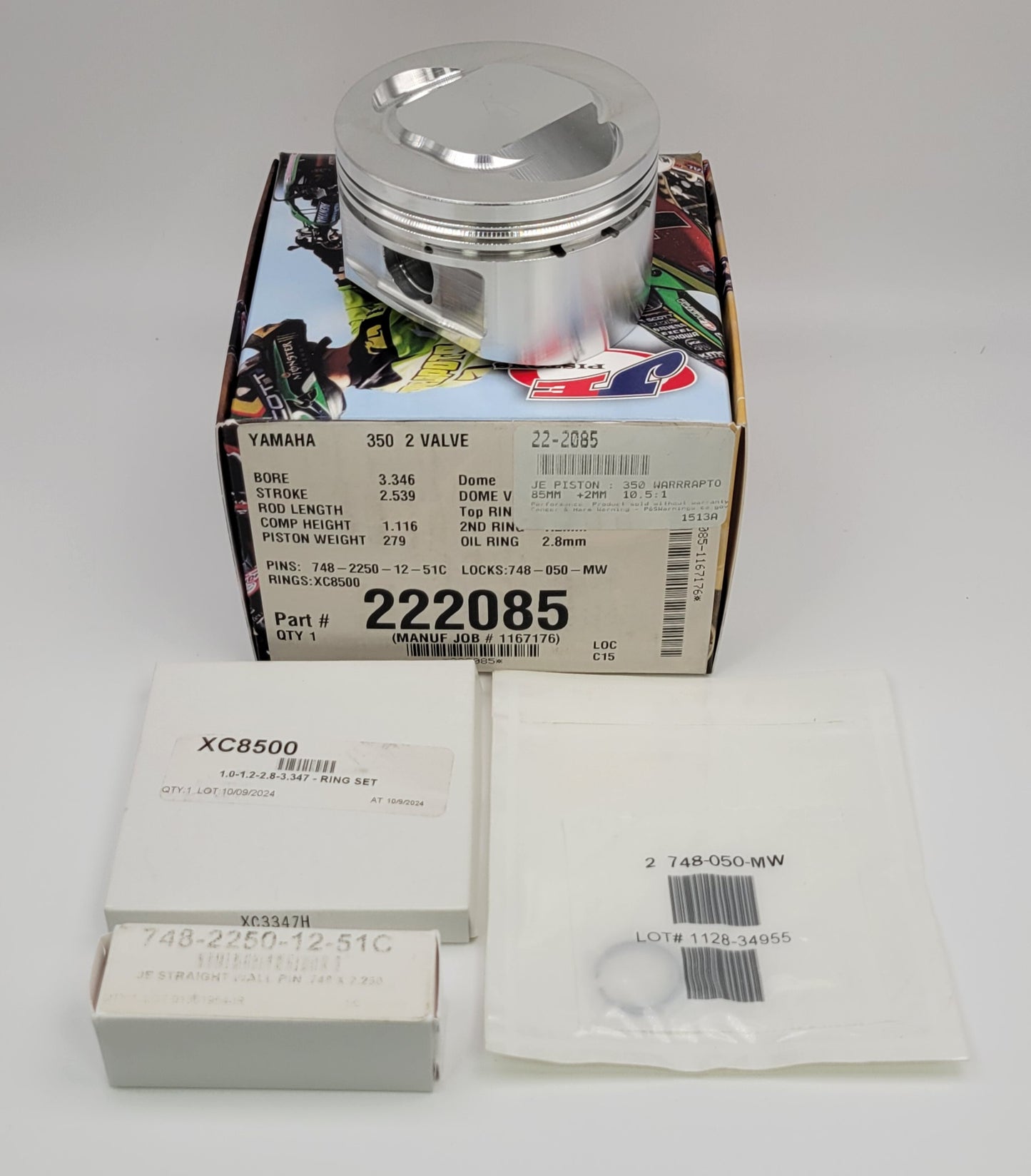 BUILD A BLOCK - Build your own BIG BORE block setup for 1987-2004 Yamaha warrior 350 / 2005-2013 Raptor 350 JE PISTON KIT 85mm 366cc