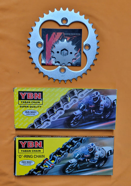 FRONT & REAR CHAIN SPROCKET COMBO FOR 1987-1992 HONDA TRX250X