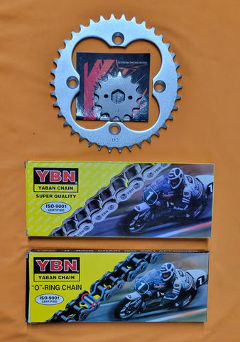 FRONT & REAR CHAIN SPROCKET COMBO FOR 1987-1992 HONDA TRX250X
