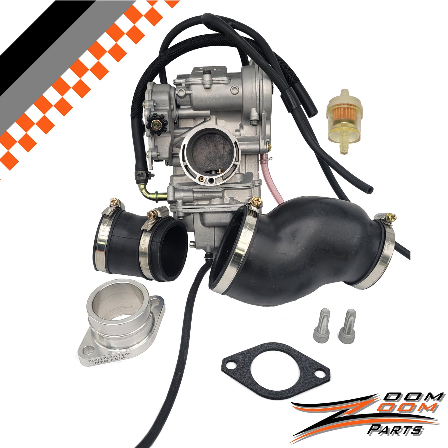 FCR Carburetor and Intake conversion Kit For 1987-2004 Yamaha Warrior YFM 350 ATV.