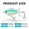 TRUSCEND Top Water Fishing Lures with BKK Hooks, Whopper for Freshwater or Saltwater, Floating Lure Bass Catfish Pike, Wobble Surface Bait Teasers Gifts Men