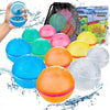 Tizikcon 12 PCS Reusable Water Balloons, Refillable Magnetic Water Balls for Outdoor Games, Self Sealing Water Splash Bomb Quick Fill for Summer Fun, Pool Beach Toys for Kids Ages 3-12