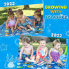 SplashEZ 3-in-1 Splash Pad, Sprinkler for Kids and Baby Pool for Learning – Toddler Sprinkler Pool, 60’’ Outside Water Toys – “from A to Z” Outdoor Play Mat for Babies & Toddlers